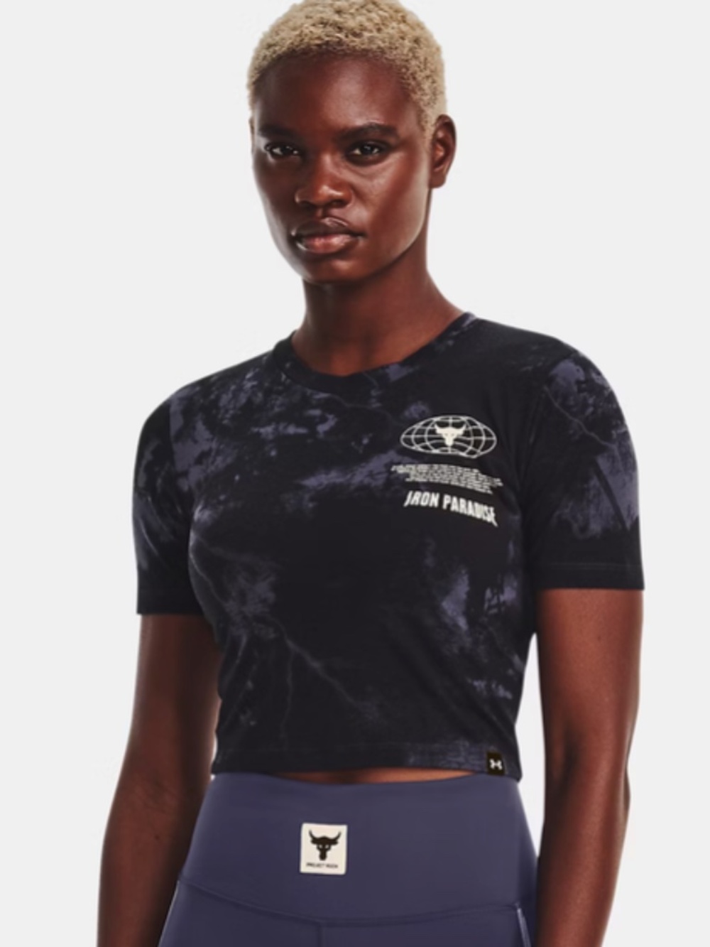 Under Armour x Project Rock Fitted Disrupt Print Crop Top | Size 2XL | NWT